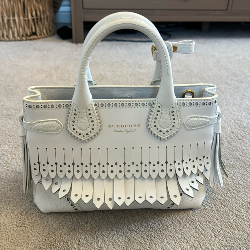 White Burberry Purse